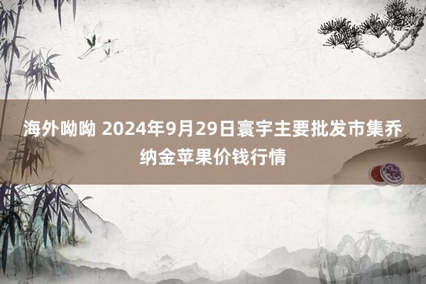 海外呦呦 2024年9月29日寰宇主要批发市集乔纳金苹果价钱行情